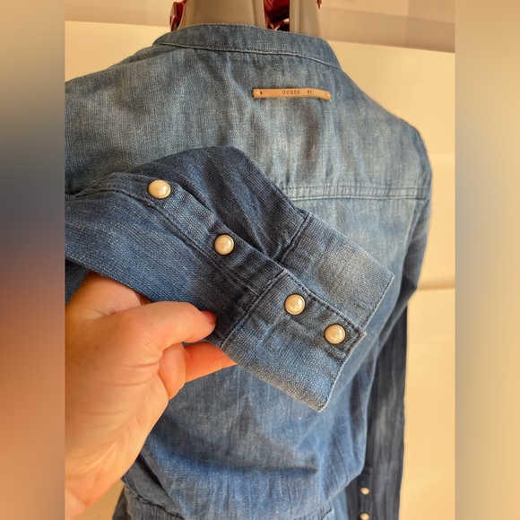 Guess Long Sleeve Denim Dress Size XS - Picture 4 of 9